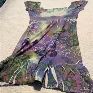 Purple butterfly summer dress